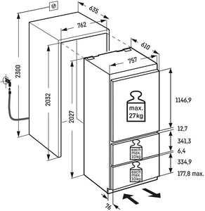 Liebherr Premiumplus ECBNe7870 Integrated Frost Free Fridge Freezer