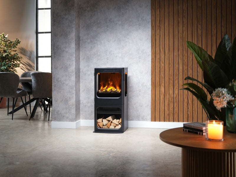 Dimplex Mapleton 100 Optimyst Electric Stove Fire with Log Store