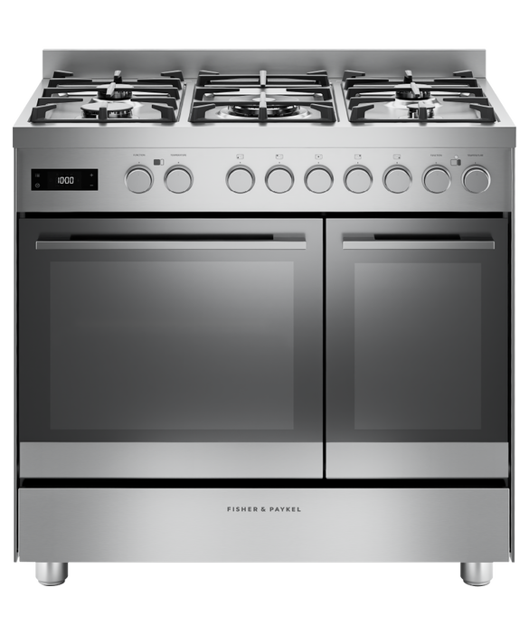 Fisher & Paykel Series 7 OR90L7DBGFX2 90cm Dual Fuel Range Cooker Stainless Steel