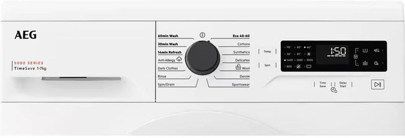 AEG LFX50744B 5000 Series 7kg 1400rpm Washing Machine