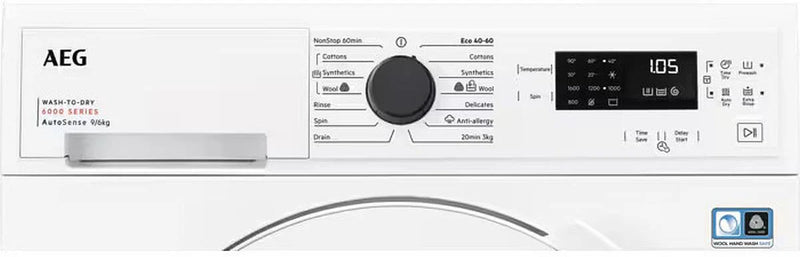 AEG LWX60966B 9kg/6kg 1600rpm White Washer Dryer