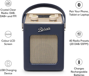Roberts Radio Revival Mini 2 DAB Radio | Midnight Blue