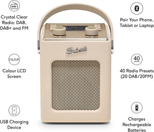 Roberts Radio Revival Mini 2 DAB Radio | Pastel Cream