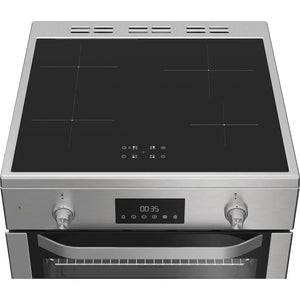Hotpoint HDE6IDC2X Freestanding Electric Double Cooker Induction Hob