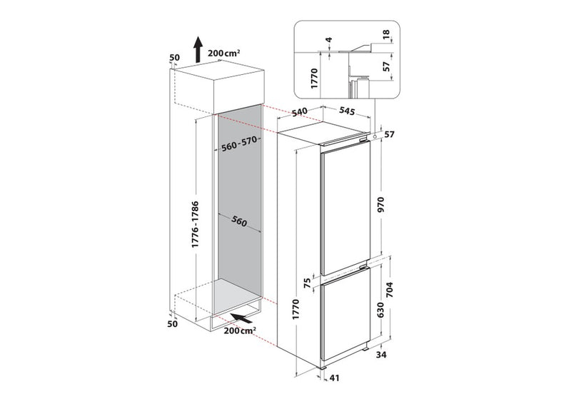 Hotpoint HTC18D011A1 Integrated Fridge Freezer