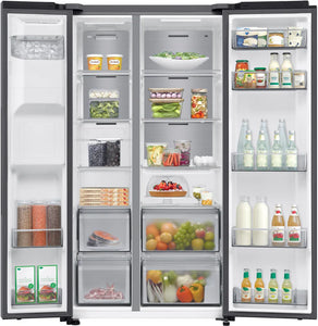 Samsung Series 6 SpaceMax RS70F64KDTEU Silver Plumbed American Fridge Freezer