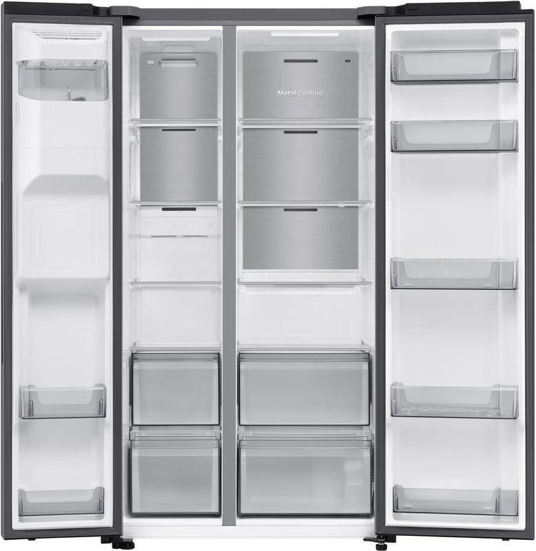 Samsung Series 6 SpaceMax RS70F64KDTEU Silver Plumbed American Fridge Freezer