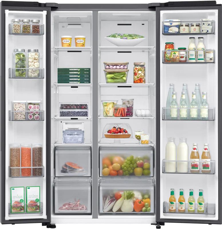 Samsung Bespoke AI Series 7 SpaceMax RS70F67QCTEU Silver American Fridge Freezer