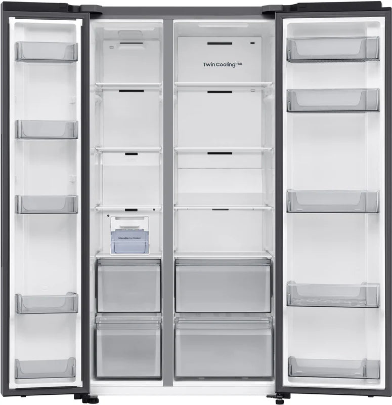 Samsung Bespoke AI Series 7 SpaceMax RS70F67QCTEU Silver American Fridge Freezer