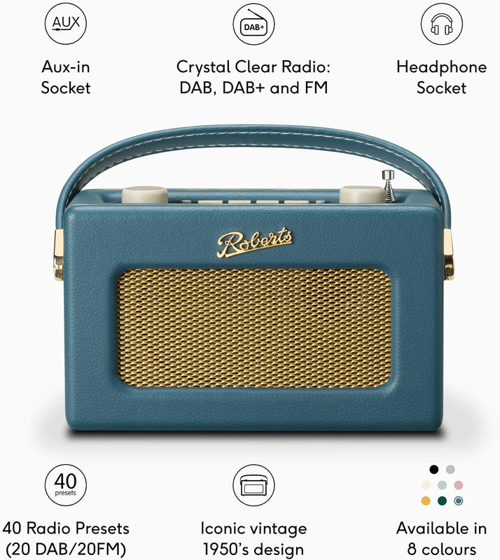 Roberts Radio Revival Uno BT DAB Radio | Teal Blue