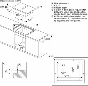 Neff N70 V58PHQ4C0 80cm Black Vented Hob