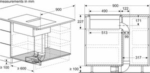 Neff N70 V58PHQ4C0 80cm Black Vented Hob
