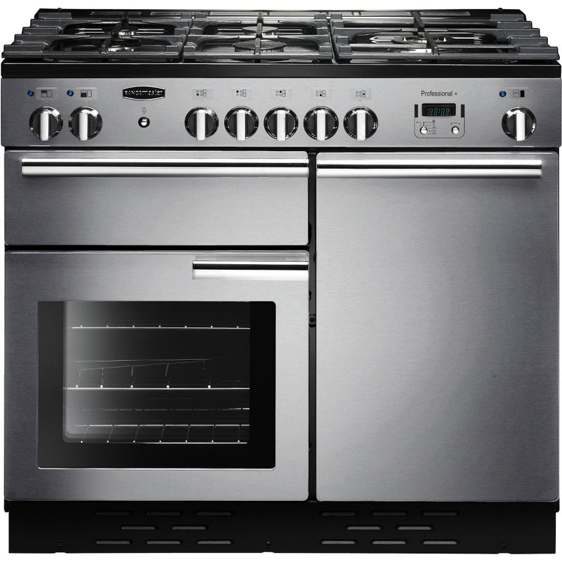 Rangemaster Professional Plus 100cm Gas Range Cooker Stainless Steel with Chrome