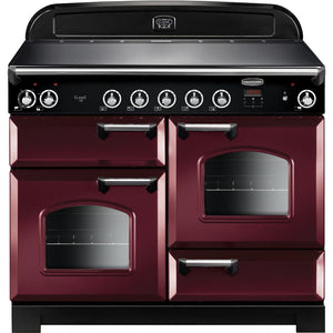 Rangemaster Classic 110cm Induction Range Cooker Cranberry with Chrome