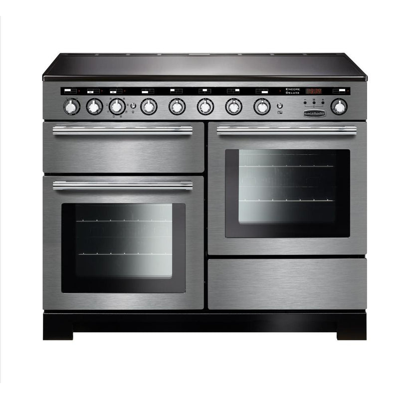Rangemaster Encore Deluxe 110cm Induction Range Cooker Stainless Steel with Chrome