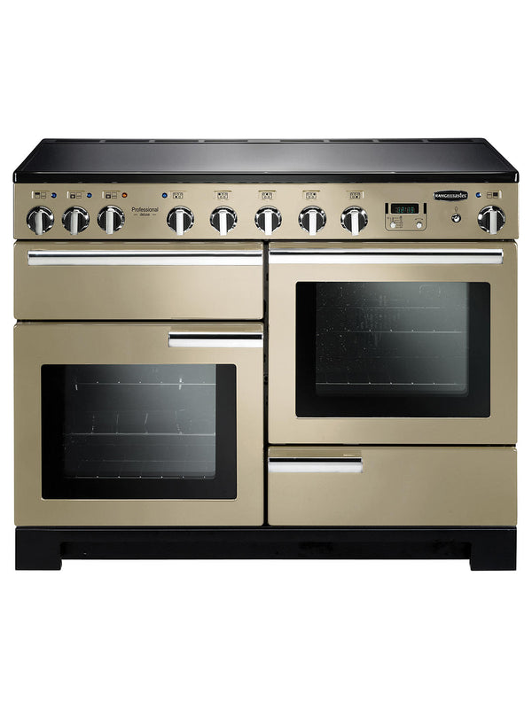 Rangemaster Professional Deluxe 110cm Induction Range Cooker Cream with Chrome