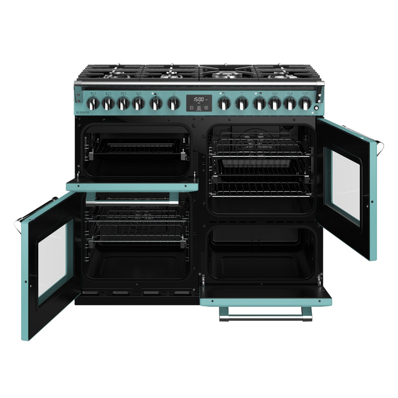 Stoves Richmond Deluxe S1000DF 100cm Dual Fuel Range Cooker 444410935 Country Blue