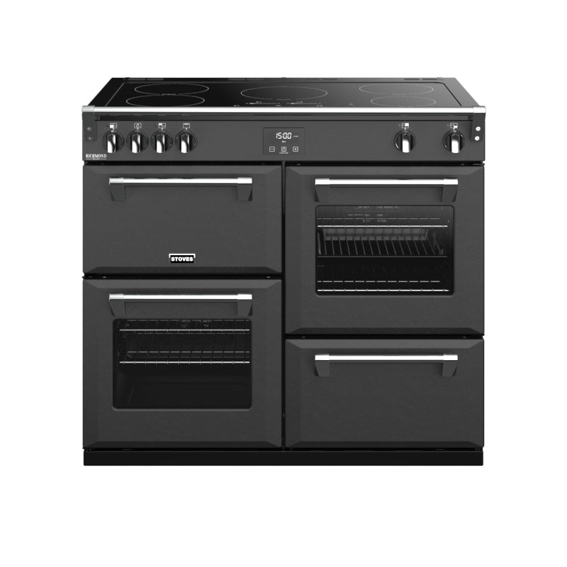 Stoves Richmond Deluxe S1000EI 100cm Induction Range Cooker 444410950 Anthracite Grey