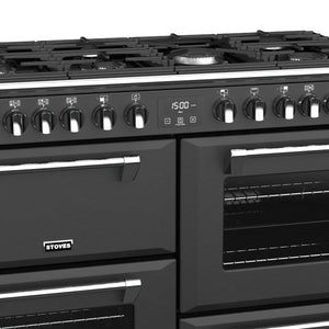 Stoves Richmond Deluxe S1100DF 110cm Dual Fuel Range Cooker 444410968 Anthracite Grey