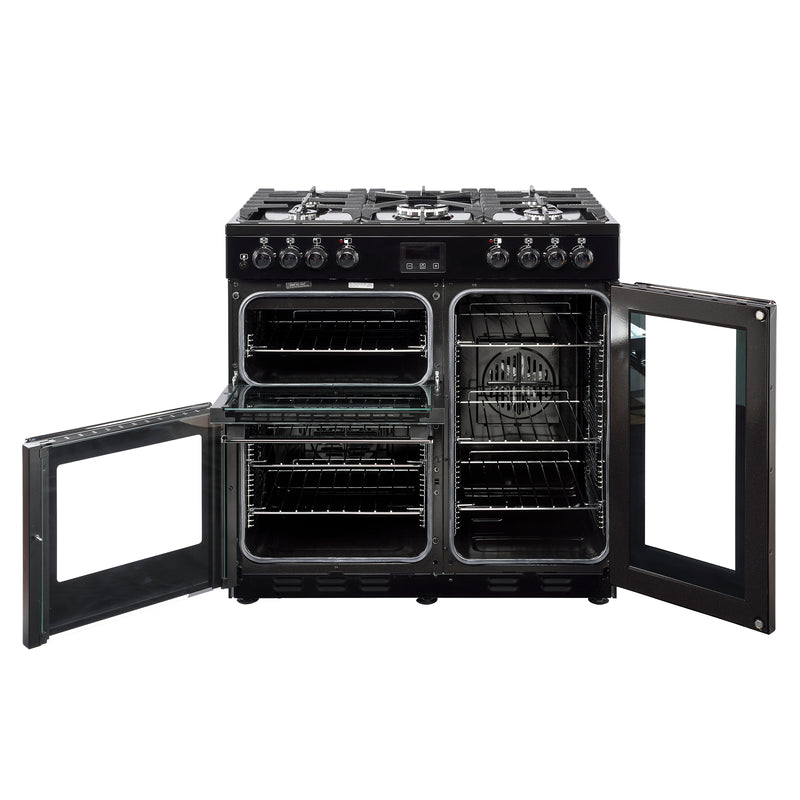 Belling Cookcentre 90DFT 90cm Dual Fuel Range Cooker 444444070 Stainless Steel