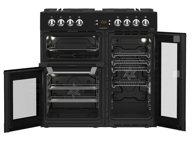 Leisure Cuisinemaster 90cm Dual Fuel Range Cooker Black