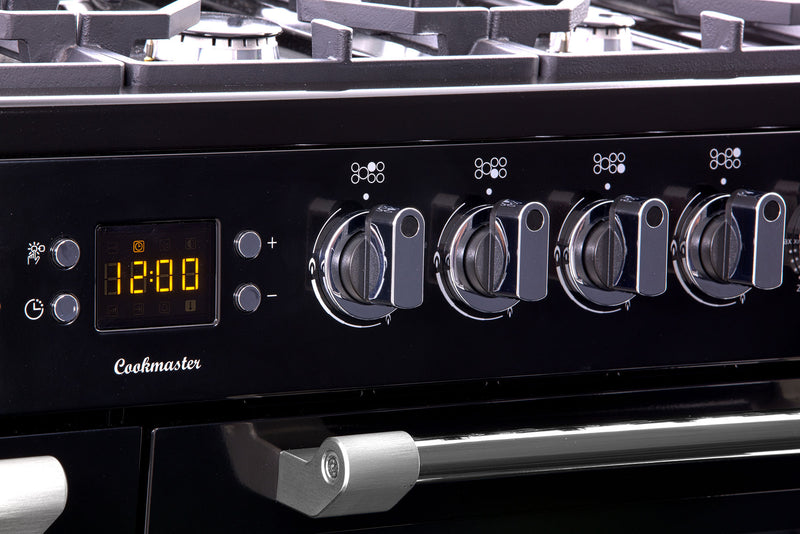Leisure Cookmaster 100cm Dual Fuel Range Cooker Black
