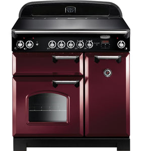 Rangemaster Classic 90cm Induction Range Cooker Cranberry with Chrome