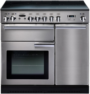 Rangemaster Encore Deluxe 90cm Induction Range Cooker Stainless Steel with Chrome