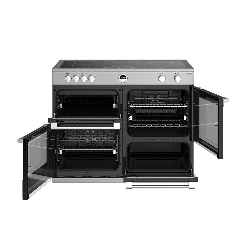 Stoves Sterling Deluxe S1100EI 110cm Induction Range Cooker 444444960 Stainless Steel