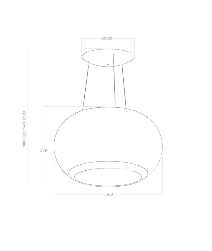 Elica INTERSTELLAR-C 700cm Ceiling Cooker Hood - DB Domestic Appliances