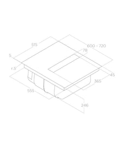 Elica NT-FIT-60 Venting Hob - DB Domestic Appliances