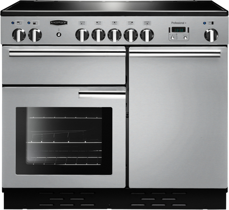 Rangemaster Professional Plus 100cm Induction Range Cooker Stainless Steel with Chrome