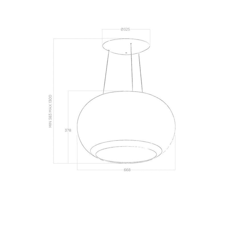 Elica INTERSTELLAR-B 700cm Ceiling Cooker Hood - DB Domestic Appliances