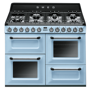 Smeg Victoria TR4110AZ 110cm Dual Fuel Range Cooker Pastel Blue - DB Domestic Appliances