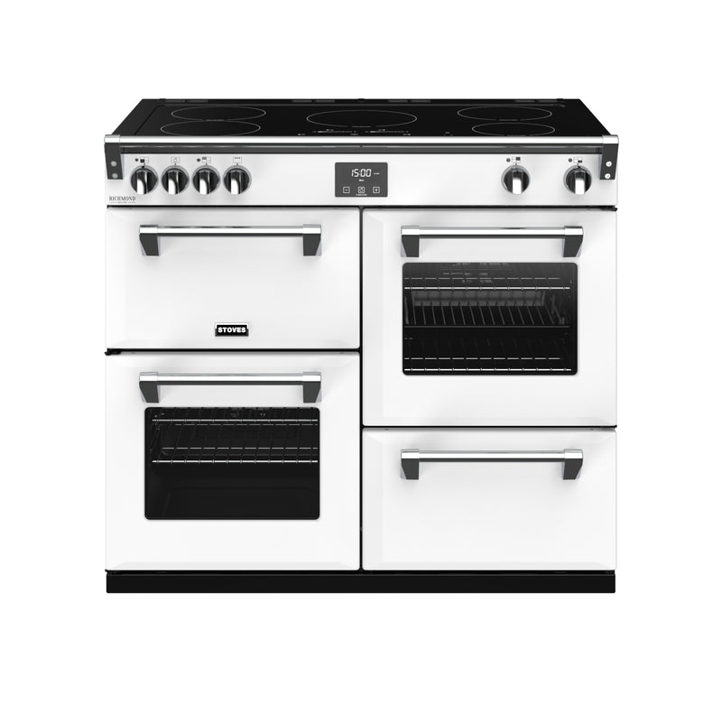 Stoves Richmond Deluxe S1000EI 100cm Induction Range Cooker 444410951 Icy White